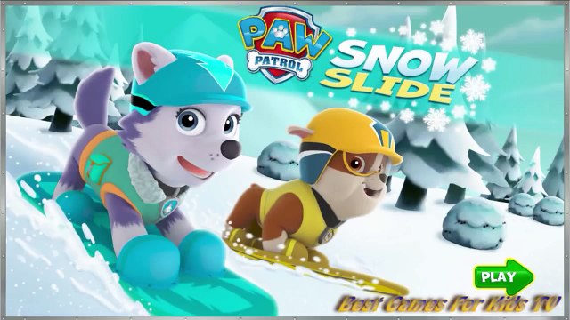 La pata de la Patrulla Tobogán de Nieve Juego de la Pata de la Patrulla de Episodios Completos de Nick JR inglés de dibujos animados HD Nuevo