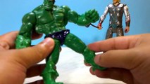 Super Hero Mashers Avengers Thor Defeats the Frost Giant w/ Captain America Iron Man Hulk