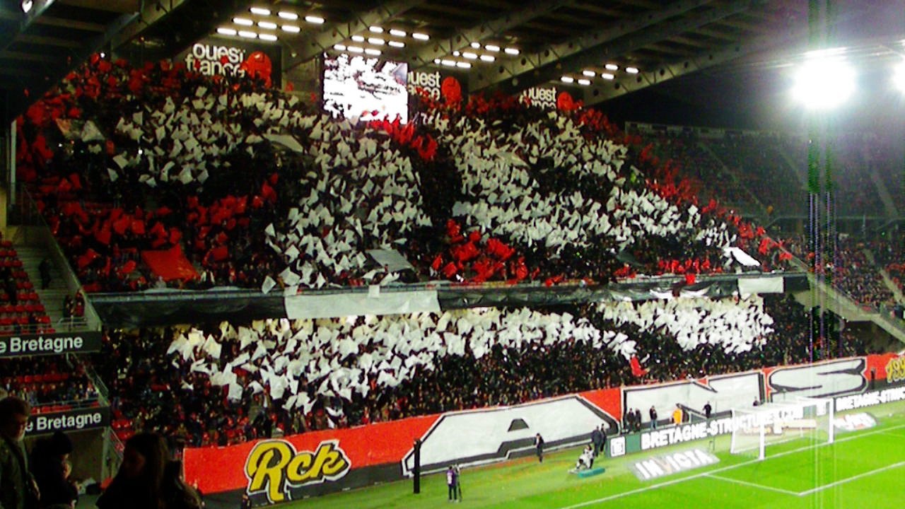 25/02/17 : SRFC-FCL : tifo RCK au coup d'envoi