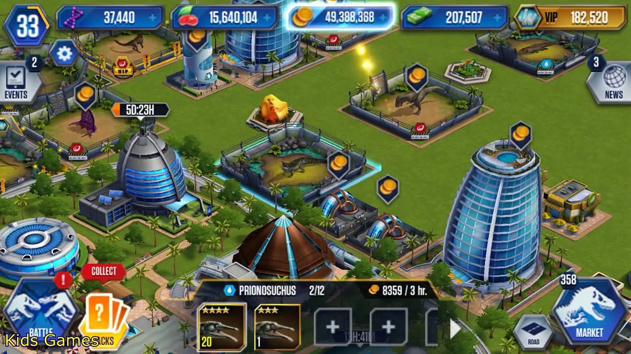 Indominus Rex Vs T.REX BATTLE || Jurassic World The Game Ep 7 HD