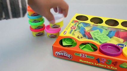 Play doh Aprender el ABC de las letras del Alfabeto y Número de Masa para Jugar Juguete 플레이도우 알파벳 숫자 놀이 와 뽀로로 타요 폴리 장난감