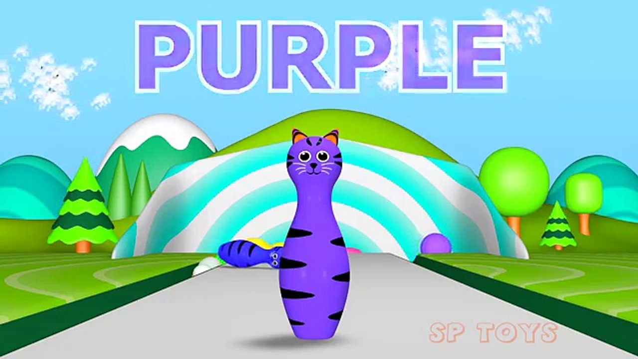 Animal Bowling Kids and Learning Colors with 3D Videos
