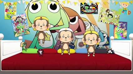 Five Little Monkeys Jumping On The Bed 5 Monkey Keroro Cartoon Kid Song from T-KID Nursery