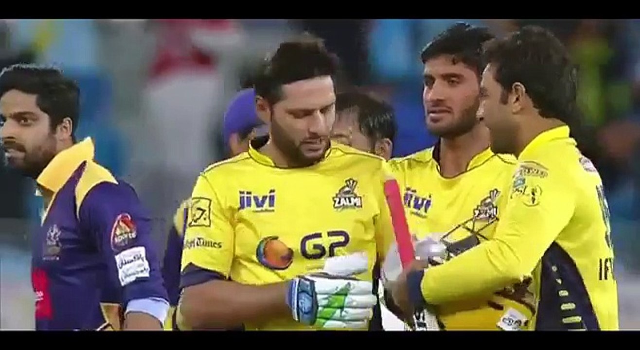 Winning moments of Peshawar Zalmi against Quetta Gladiators