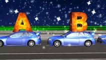 Funny Kids Pre School Alphabets On The Cars | ABC Rhymes For Cool KidS