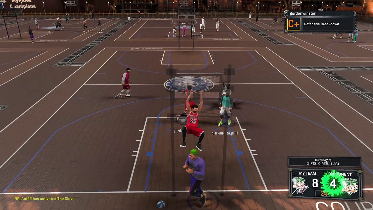 NBA 2K17 Michael Jordan Jumps over Rival