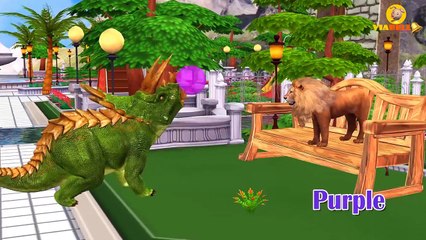 Learning Animals Sounds Video For Kids | Animal Finger Family Songs | Learn Wild Color Ani