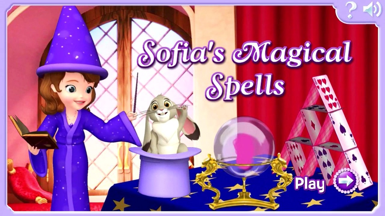 Sofia the First - Sofia`s Magical Spells - Disney Movie Cartoon Game for Kids in English