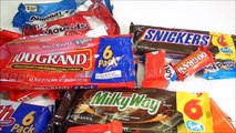 A lot of Candy Bars Countdown Mini Fun Sizes