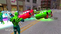 SPIDERMAN COLORS PARTY& Lightning McQueen Cars   Nursery Rhymes Songs for Childrens Animated