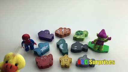 Abc Surprises Spiderman Vs Green Goblin Sea Animals Game Surprise Egg Toy