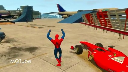 Spiderman Cars Cartoon & Lightning McQueen for Children Meet Dinosaur Nursery Rhymes Kids