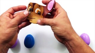 Paw Patrol CHASE Play Doh puzzle Surprise Eggs