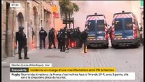 Manif anti-Le Pen à Nantes: Les images impressionnantes d'un CRS touché par un cocktail Molotov, la jambe en feu
