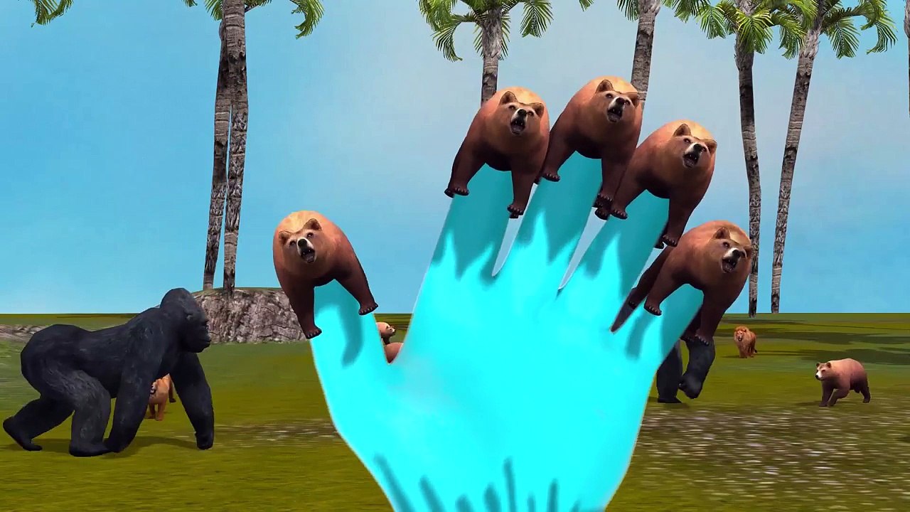 Oso De Dibujos Animados Dedo De La Familia De La Guardería Dedo De La Familia Rimas | Los Niños Del Mundo Dedo De La Familia Rimas