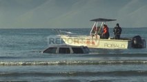Report TV - Vlorë, në det makina me targa amerikane dyshime për drogë