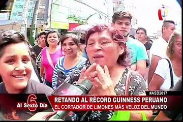 Al Sexto Día retó al cortador de limones más veloz del mundo