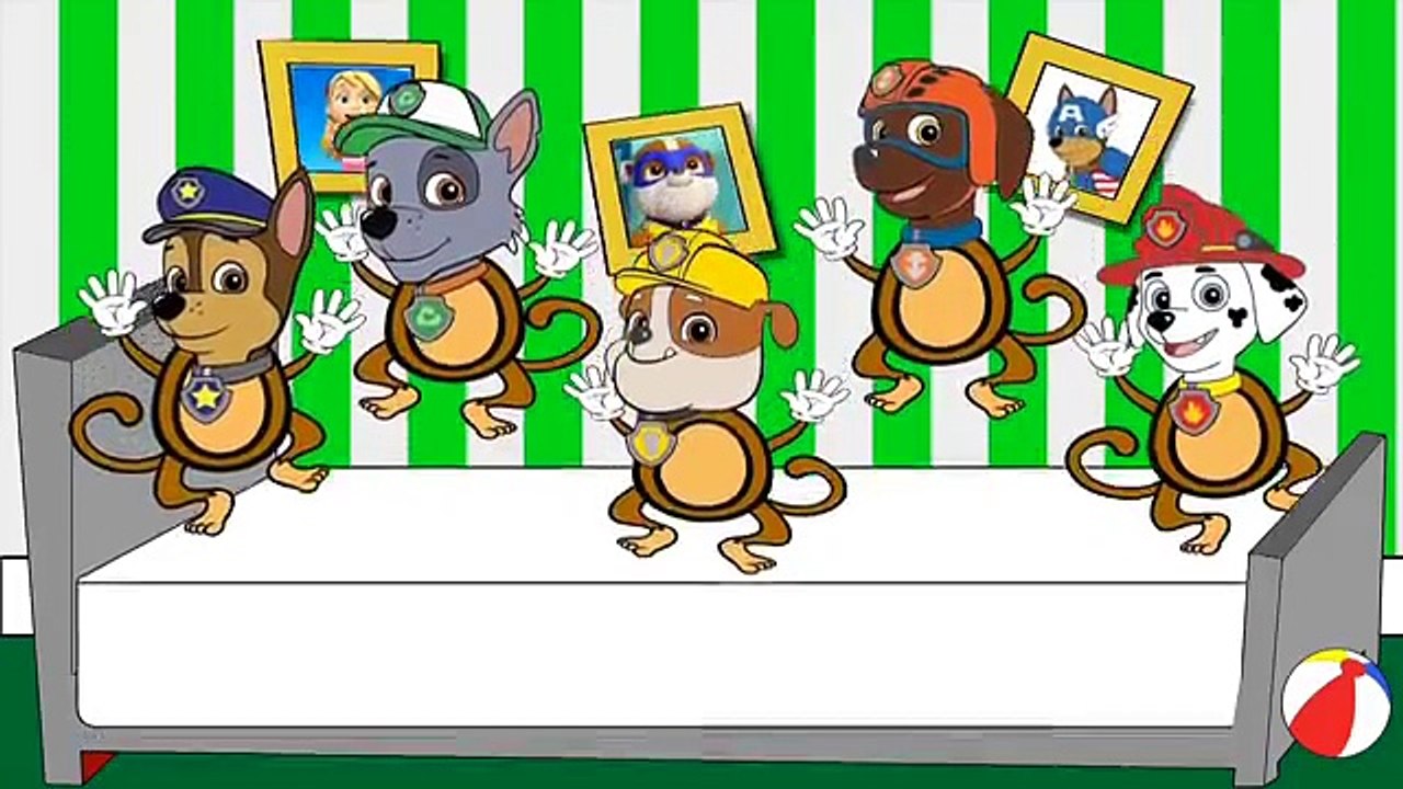 Paw Patrol Five Little Puppies Skating in the Park Nursery Rhyme Song for Toddlers