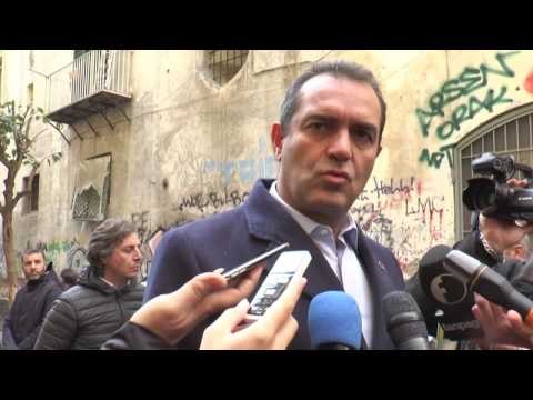 Napoli - Istituto Casanova , de Magistris inaugura nuove aule (25.02.17)