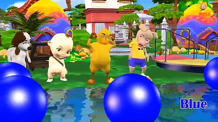 Five Little Gorillas Nursery Rhymes for Children | Baby Boy Colors Songs W/ Dinosaur Carto