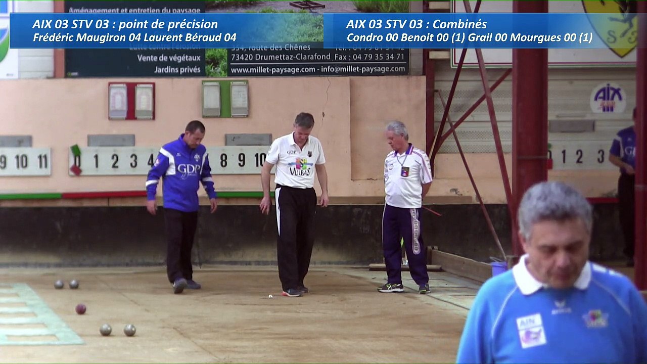 Second tour intégral,  demi-finale aller, Aix-les-Bains vs Saint-Vulbas, Sport Boules, saison 2016/2017