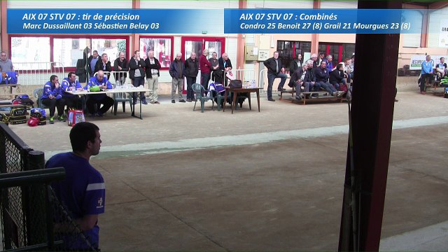 Second tour, second tir de précision, demi-finale aller, Aix-les-Bains vs Saint-Vulbas, Sport Boules, saison 2016/2017
