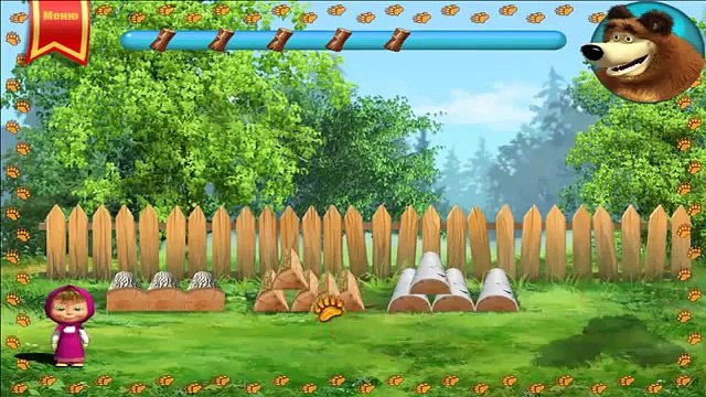 Masha y el oso. Desarrollan un trabajo para niños #1 de dibujos animados de juego para los niños.