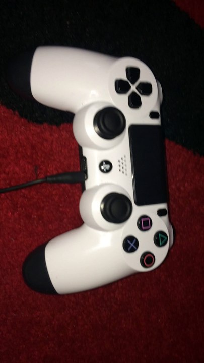 white PS4 controller