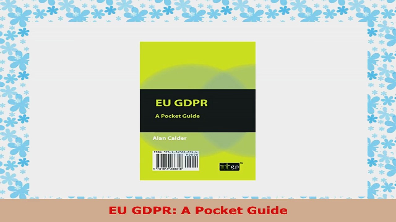 READ ONLINE  EU GDPR A Pocket Guide