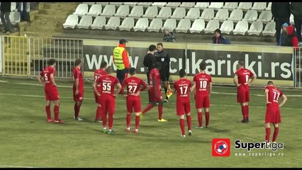 Ref Gets Confused As To Give A Goal,Or Not, During Cukaricki And Napredak!
