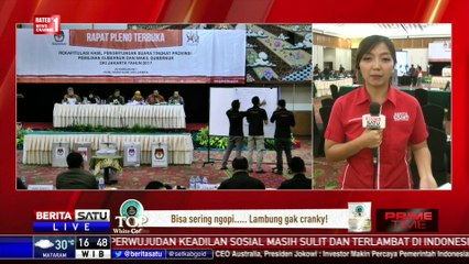 KPU Gelar Rapat Rekapitulasi, Ahok-Djarot Masih Unggul