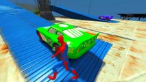 McQueen Spiderman y Bromista, Secuestra a Entrenar con el Color de los Coches de Videos para niños canciones infantiles