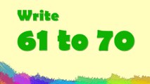 Learn to write numbers 61 to 70 for kids │ Numbers writing for children │ Nursery rhymes