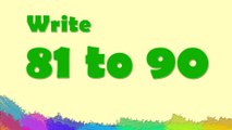 Learn to write numbers 81 to 90 for kids │ Numbers writing for children │ Nursery rhymes