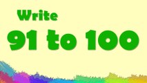 Learn to write numbers 91 to 100 for kids │ Numbers writing for children │ Nursery rhymes