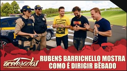 Rubens Barrichello mostra como é dirigir bêbado