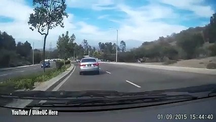 Bizarre accident sees woman fled car on busy motorway before it drives off on its own!!! what's happened?