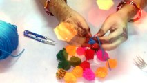How to Make Simple Pom Poms Out Of Wool _ Small Pom Poms - By Arti Singh
