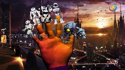 3d Robot Finger Family Nursery Rhymes | Robo finger family Song