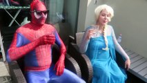 SPIDERMAN & FROZEN ELSA LOSES THEIR HEAD! w/ Pink Spidergirl Joker & Maleficent Hulk Candy Superhero