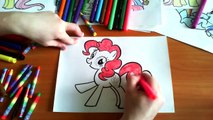 My Little Pony New Coloring Pages for Kids Colors Pinkie Pie Coloring colored markers felt pens