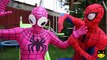 Pink Spidergirl Loses Her Eyes w Spiderman Hulk vs Crazy Doctor Super Heroes in Real Life