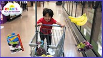 Kid Size Grocery Shopping trip and learn how to count! Ryan's Family Review