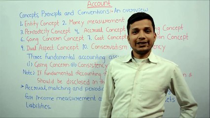 Concepts, Principal and convention of Accounting |Wahthu Hindi video  tutorial| part 3