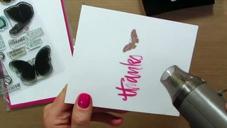 Stencil Embossing with White Em