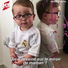 Batman did it! Little boy who blamed the superhero for drawing on his mother's mirror with lipstick