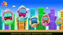 Kinder Surprise Eggs with Finger Family, ABC song, Wheels on the bus | Play-Doh Eggs for K