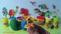 Dinosaurs Eggs Play Doh Jurassic Park Toys Mainan Dinosaurus Plastilina