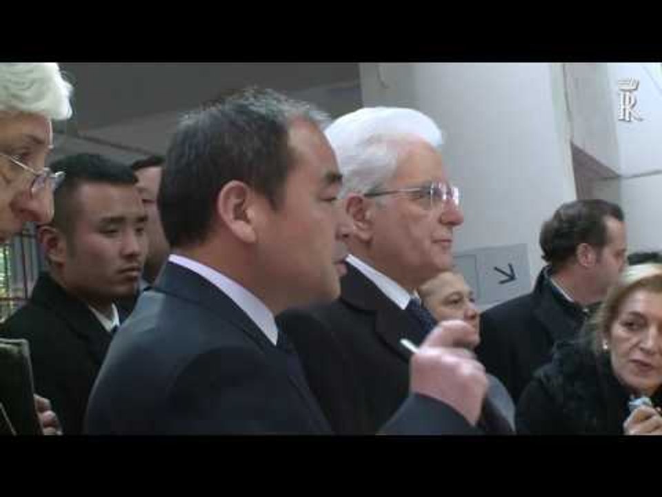 Cina - Mattarella visita il sito dell' Esercito di Terracotta (25.02.17)