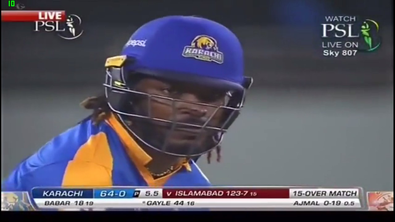 Chris Gayle fires rain of sixes against Islamabad United